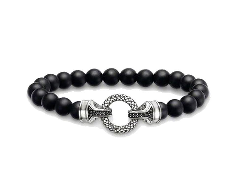 Black Onyx & Silver Beads Heart Super Deals Gift