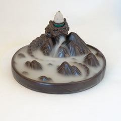 The Majestic Mountains Ceramic Dragon Back Incense Burner