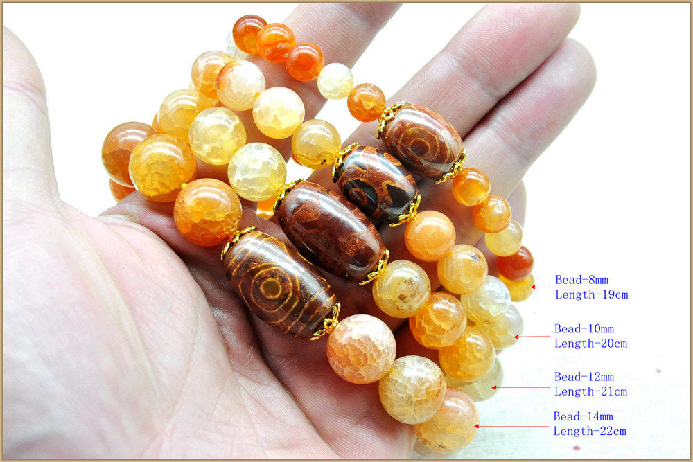 Natural Amber Bileklik Erkek Genuine Citrine Bracelet