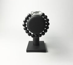 Black Onyx & Silver Beads Heart Super Deals Gift