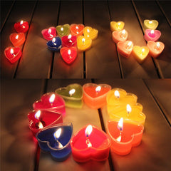 9pcs/set Heart Shaped Candles