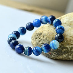 Blue carnelian Beads Bracelets Natural Stones