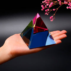 3 Sizes Egypt Egyptian Crystal Glass Pyramid Feng Shui