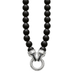 Muffiy Brand Black Matte Obsidian Beads Necklace