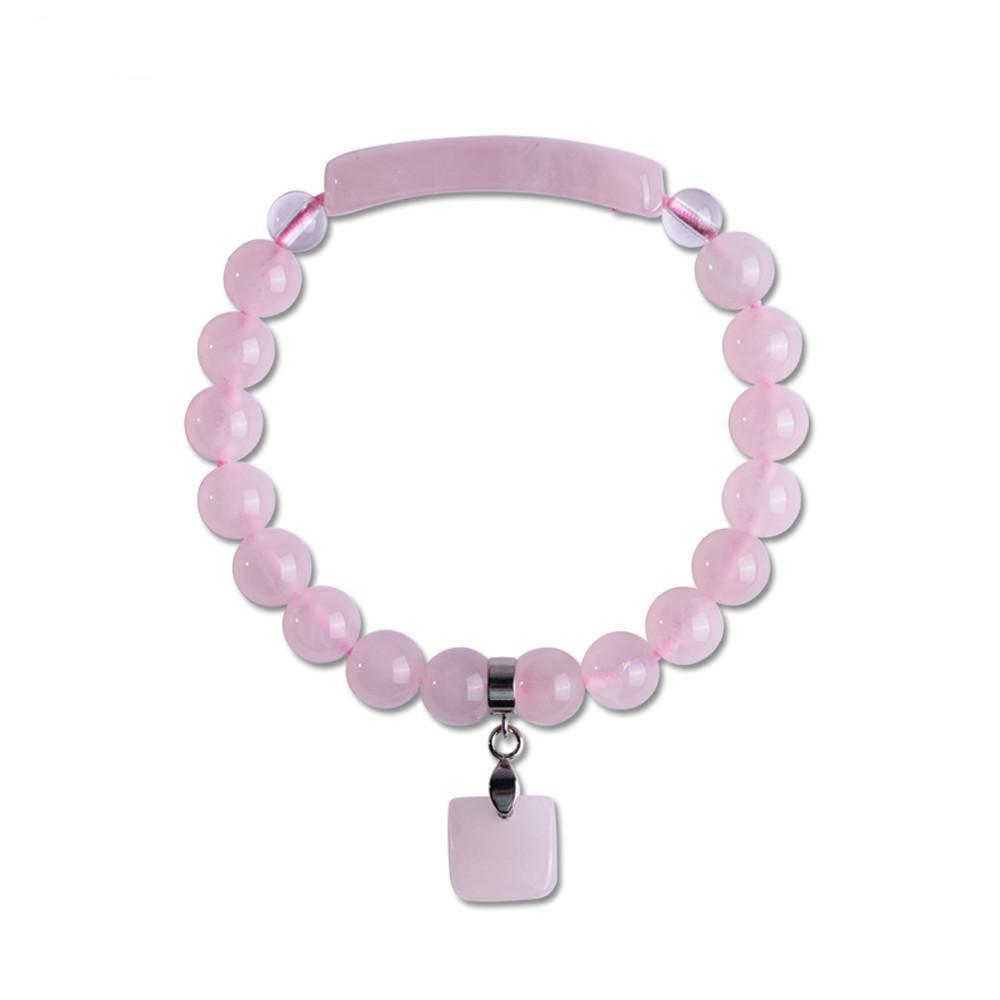 Bracelets Geometric Charm Pink Lucky Bead Jewelry Gift