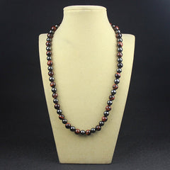 Fashion magnetic hematite beads necklaces with natural