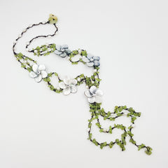 Freshwater Pearl with Jade Toggle Clasp Necklace