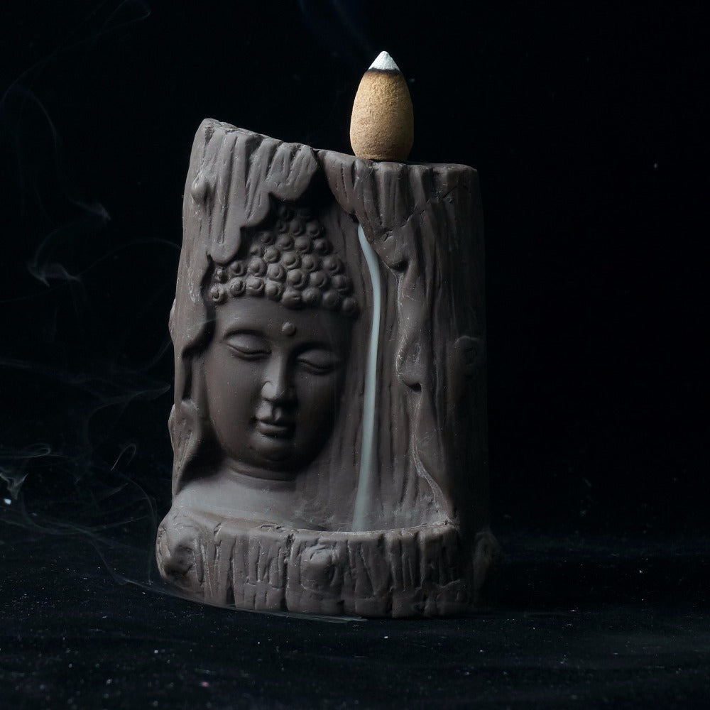 Backflow Incense Burner Buddha Statue Home Decor