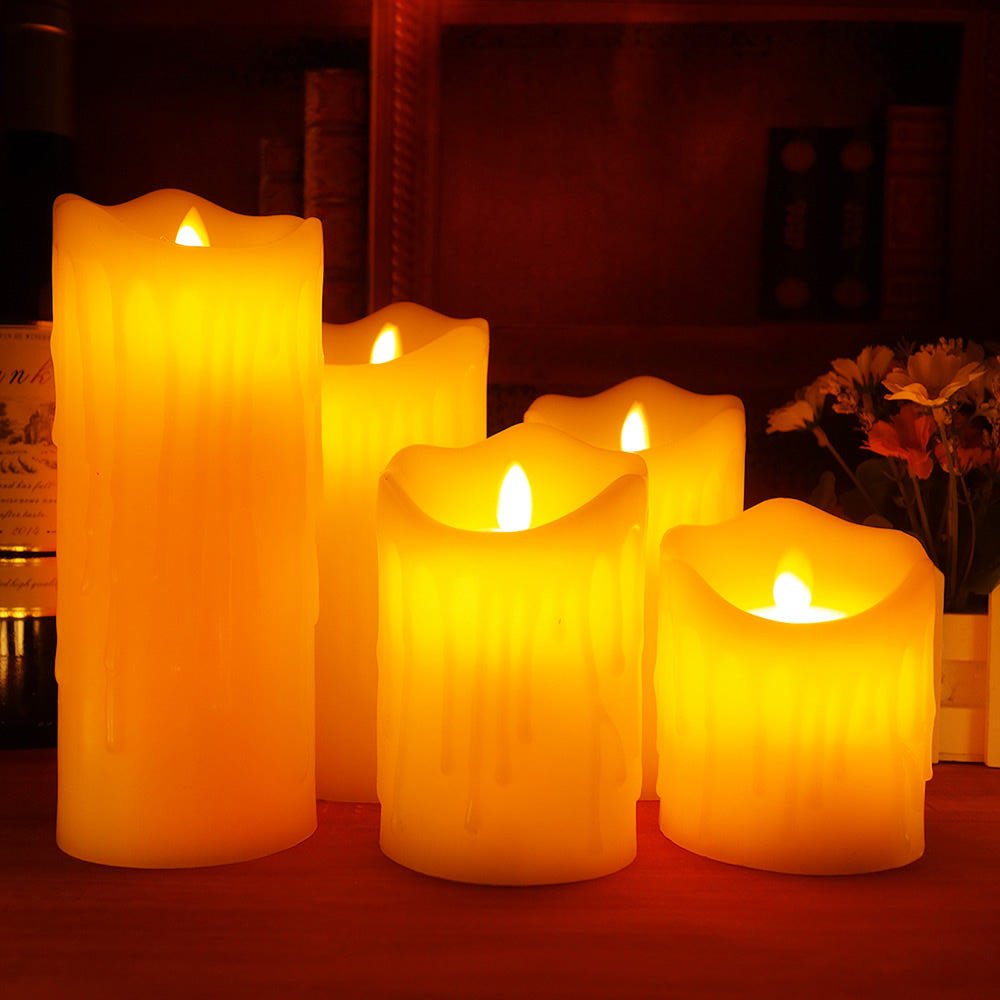1Pcs Flickering Flameless Candles With Scented