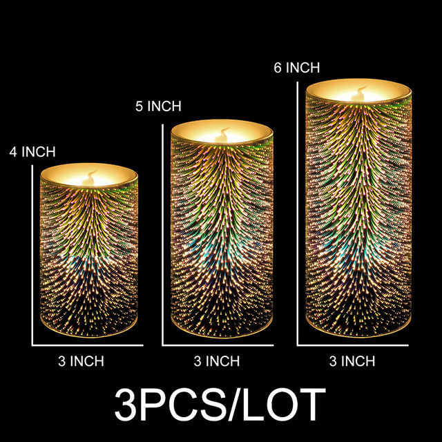 1Pcs colorful seven color changing Flameless Candles