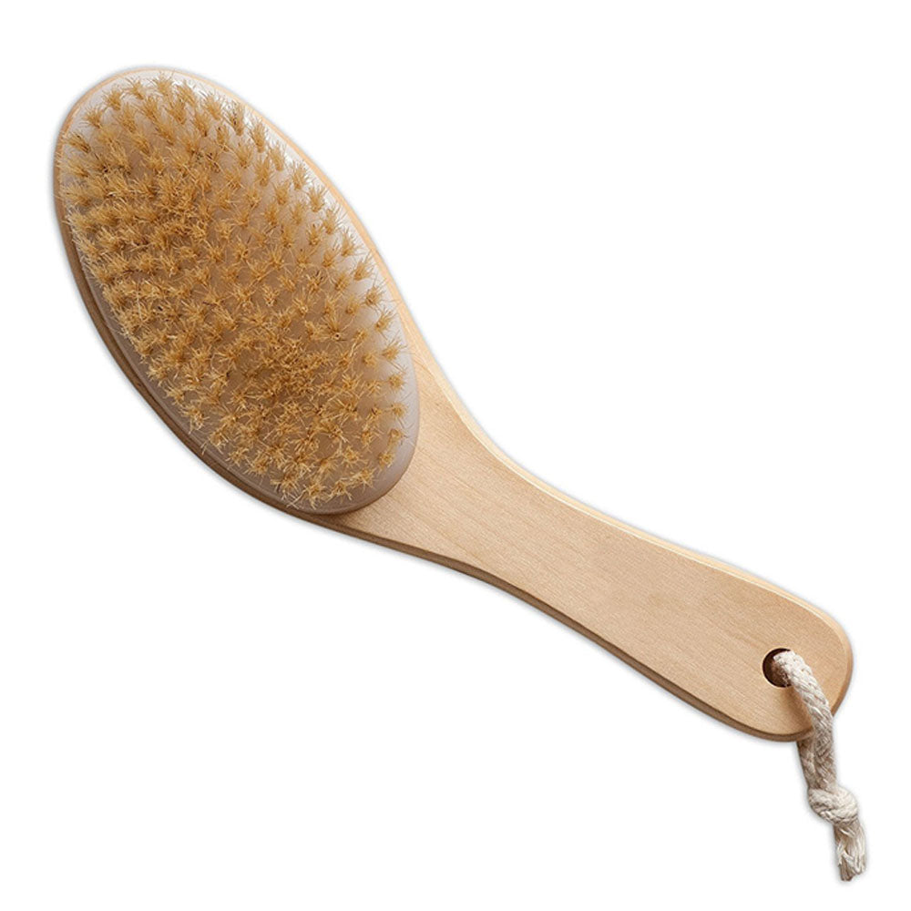 Full Body Natural Bristle Dry Skin Exfoliation Brush