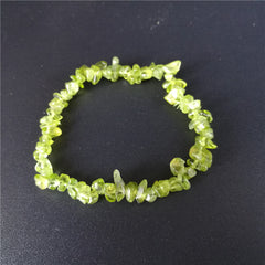 Natural peridot stone bracelet crystal