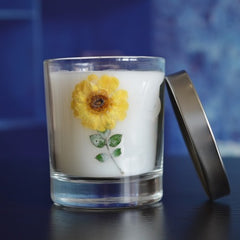 Hand dried flower aromatherapy cylindrical candle romantic indoor smokeless incense small candle