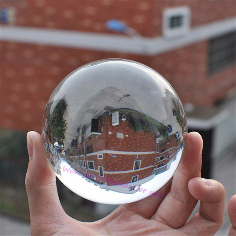 60mm Rare Natural Quartz Crystal glass Sphere Clear Magic Ball