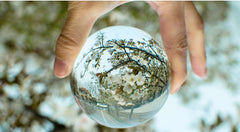 60mm Rare Natural Quartz Crystal glass Sphere Clear Magic Ball