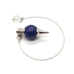7 Chakra Healing Natural Stone Lapis Lazuli Pendulum Pendant Necklace