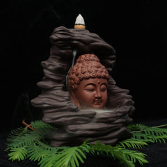 Ceramic Buddha Head Incense Burner