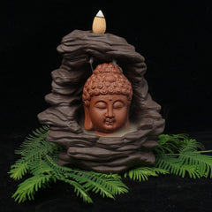 Ceramic Buddha Head Incense Burner