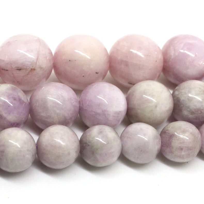 Natural Kunzite Stone Round Beads For Jewelry