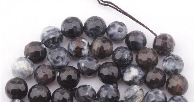 8,10,12mm Round Beads Faceted Fire Agates