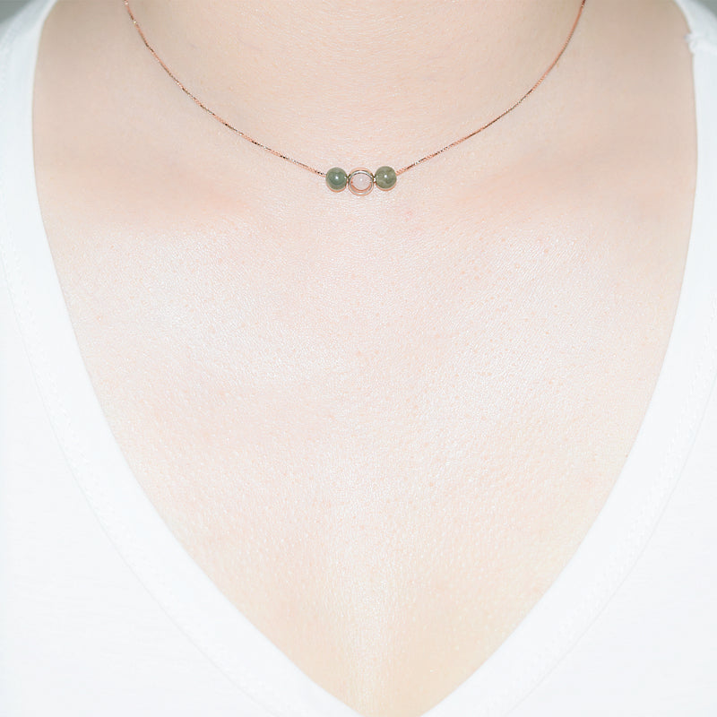 Love Stones Natural Rose Quartz Chokers Necklaces