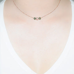 Love Stones Natural Rose Quartz Chokers Necklaces