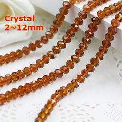 Top Quality Loose Crystal Rondelle Glass Beads Amber