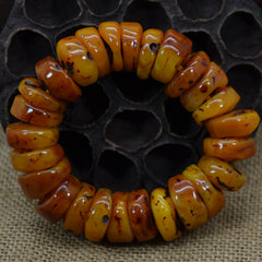Blue Bracelet 108 Pure Natural Beeswax Amber