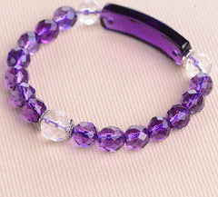 100% Natural Purple Bracelets Amethyst Geometric