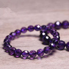 Brazil Amethyst Facet Purple Crystal Bracelet