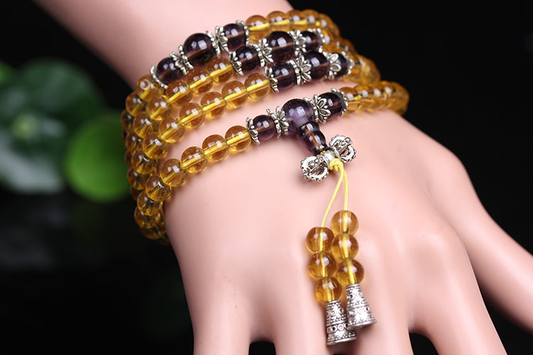 Compose Citrine Beaded  Bracelet Brazic Prayer Beads