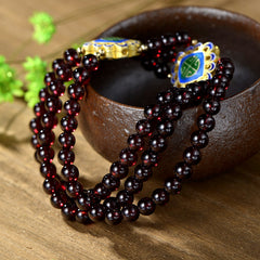 Pure Handmade Bracelet Natural Garnet Beads