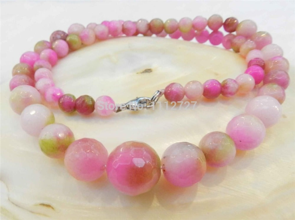 Kunzite Round Beads Necklace Hand Made Jewelry