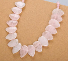 Natural Stone Leaf Pendant Flower Jewelry